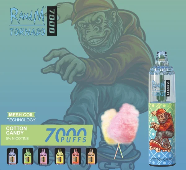 Randm Tornado 7000 Puffs Disposable Vape| Cotton CandyRANDMTORNADO7000 18
